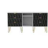 Ready Assembled 2 U Dallas 6 Drawer Sideboard (Ready Assembled) in Black