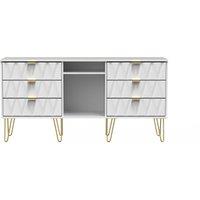 Ready Assembled 2 U Dallas 6 Drawer Sideboard (Ready Assembled) in White