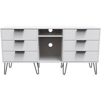 Ready Assembled 2 U Fuji 6 Drawer Sideboard (Ready Assembled) in White