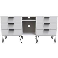 Ready Assembled 2 U Fuji 6 Drawer Sideboard (Ready Assembled) in Light Grey