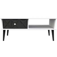 Ready Assembled 2 U Toledo 1 Drawer Coffee Table (Ready Assembled) in True Black