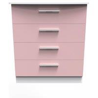 Ready Assembled 2 U Harrow 4 Drawer Chest (Ready Assembled) in Dusty Pink