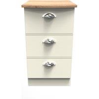 Ready Assembled 2 U Albert 3 Drawer Bedside Cab(Ready Assembled) in Cream