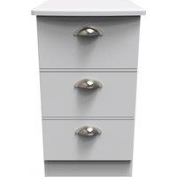 Ready Assembled 2 U Albert 3 Drawer Bedside Cab(Ready Assembled) in Grey