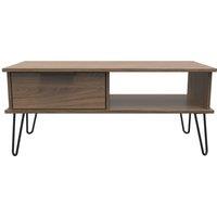 Ready Assembled 2 U Fuji 1 Drawer Coffee Table (Ready Assembled) in Dark Brown