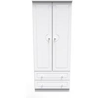 Ready Assembled 2 U Stratford 2 Door 2 Drawer Wardrobe (Ready Assembled) in White