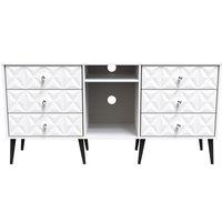 Ready Assembled 2 U Toledo 6 Drawer Sideboard (Ready Assembled) in White