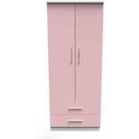 Ready Assembled 2 U Harrow 2 Door 2 Drawer Wardrobe (Ready Assembled) in Dusty Pink