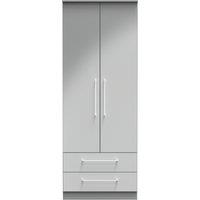 Ready Assembled 2 U Gloucester 2 Door 2 Drawer Wardrobe (Ready Assembled) in Dark Grey