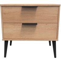 Ready Assembled 2 U Fuji 2 Drawer Side Table (Ready Assembled) in Natural
