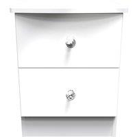 Ready Assembled 2 U Broadway 2 Drawer Bedside Cab(Ready Assembled) in White