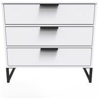 Ready Assembled 2 U Madrid 3 Drawer Chest (Ready Assembled) in White