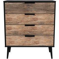 Ready Assembled 2 U Fuji 4 Drawer Chest (Ready Assembled) in Walnut