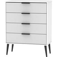 Ready Assembled 2 U Fuji 4 Drawer Chest (Ready Assembled) in Mid Grey