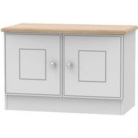 Ready Assembled 2 U Albert Compact 2 Door TV & Media Unit (Ready Assembled) in Grey