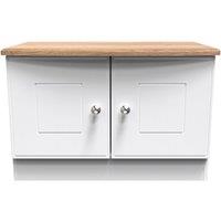 Ready Assembled 2 U Albert Compact 2 Door TV & Media Unit (Ready Assembled) in White