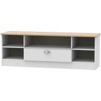 Ready Assembled 2 U Albert Wide 1 Drawer TV & Media Unit (Ready Assembled) in Grey
