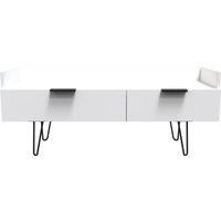 Ready Assembled 2 U Fuji 2 Drawer TV Unit (Ready Assembled) in White