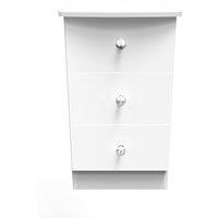 Ready Assembled 2 U Broadway 3 Drawer Bedside Cab(Ready Assembled) in White