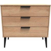 Ready Assembled 2 U Fuji 3 Drawer Chest (Ready Assembled) in Natural