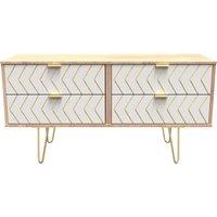 Ready Assembled 2 U Fuji 4 Drawer Bed Box (Ready Assembled) in Off-White