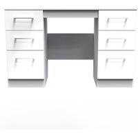 Ready Assembled 2 U Chester Double Pedestal Desk (Ready Assembled) in White