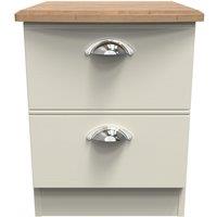Ready Assembled 2 U Albert 2 Drawer Bedside Cab(Ready Assembled) in Cream