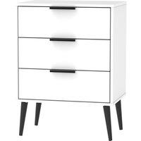 Ready Assembled 2 U Fuji 3 Drawer Chest (Ready Assembled) in White