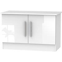 Ready Assembled 2 U Trent Compact 2 Door TV & Media Unit (Ready Assembled) in White