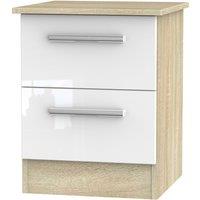 Ready Assembled 2 U Trent 2 Drawer Bedside (Ready Assembled) in White