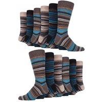Sock Snob Men's 12 Pair Cotton Dress Socks in Brown | Size: 6-11