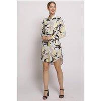 Cutie London Women's Abstract Print Shirt Dress in Lilac | Size: 8