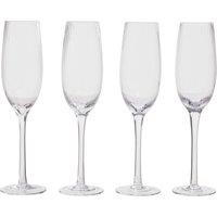 Orsina Luxe Set of Four Champagne Glasses, Durable Stemware For Celebrations, Ideal For Sparkling Wine, & Cocktails in Clear