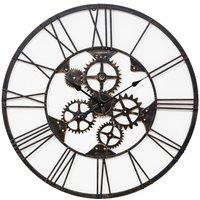 Large Bronze Finish Cut Out Skeleton Wall Clock