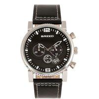 Breed Men's Ryker Chronograph Leather-Band Watch with Date in Black