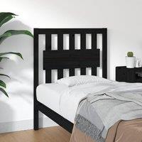 Berkfield Home Bed Headboard Black 80.5x4x100 cm Solid Wood Pine