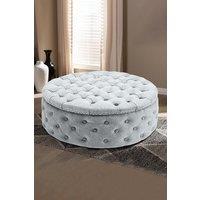 Tufted Round Cocktail Footstool