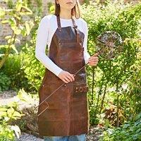 Paper High Dark Brown Leather Apron