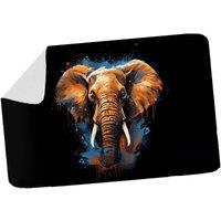 Warren Reed - Designer Colourful Grunge Circle Pattern Sherpa Blanket in Red | Size: Large