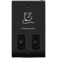 SE Home Matt Black Shaver Socket 115v/230v