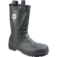 Amblers Safety Men's FS97 PVC Rigger Safety Boot in Green | Size: 11