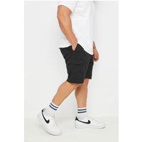 BadRhino Men's Elasticated Waist Cargo Shorts in Black | Size: 3XL