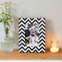 Paper High Neha Navy Chevron Patterned Photo Frame | Size: Small