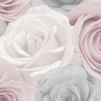 World of Wallpaper Melany Roses Wallpaper in Pink