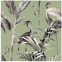 World of Wallpaper Azzurra Leaf Wallpaper in Bottle Green