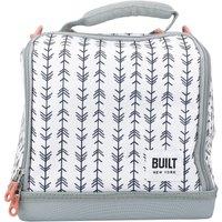 BUILT New York Bowery 7-Litre Insulated Lunch Bag, Showerproof Polyester with Food-Safe Lining - 'Belle Vie' in Grey