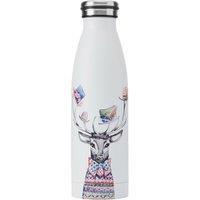 Mikasa Tipperleyhill Stag Double-Walled Stainless Steel Water Bottle, 500ml in White