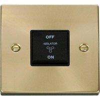 SE Home Satin / Brushed Brass 10A 3 Pole Fan Isolation Switch in Gold