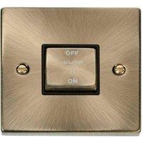 SE Home Antique Brass 10A 1 Gang Ingot 3 Pole Fan Isolation Switch in Gold