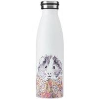 Mikasa Tipperleyhill Guinea Pig Double-Walled Stainless Steel Water Bottle, 500ml in White